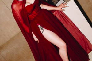 Fur gods sake 1 Billie E- Red caped dress